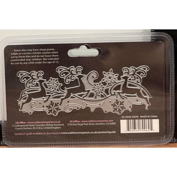 DS-EDGX-RDAN Diesire Edgeables Metal Die REINDEER DANCE CRAFTERS COMPANION - Picture 2 of 3